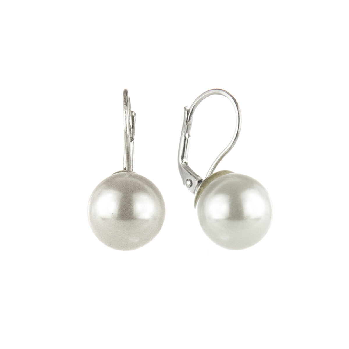 Orecchini a monachella con perla luminosa Pearl - Bianco - Sodini Bijoux