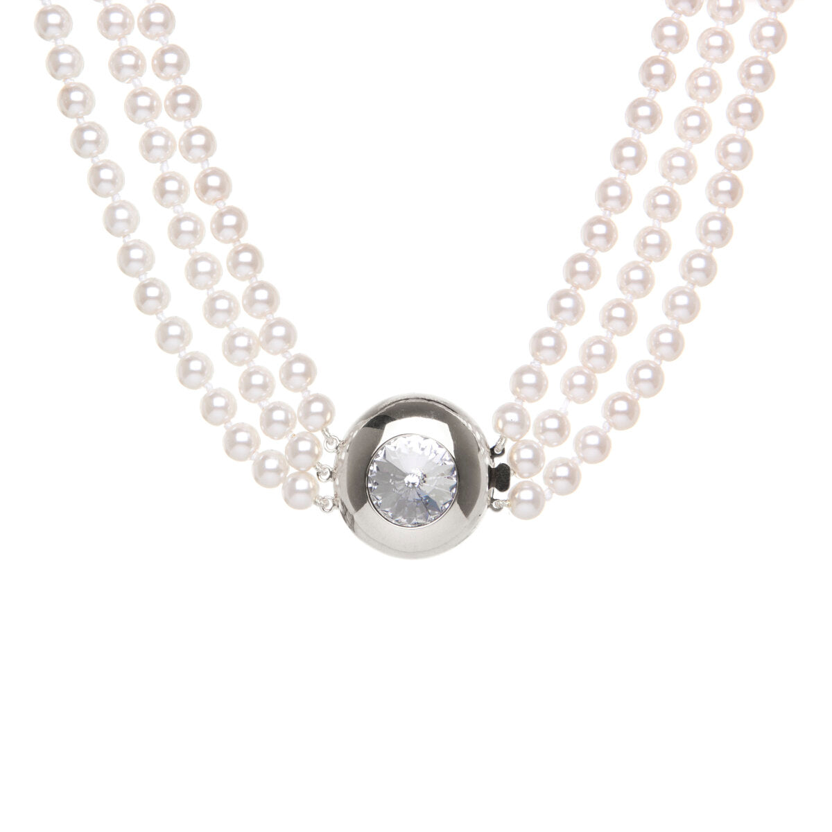 Collana a tre fili di perle Pearl - Argento - Sodini Bijoux