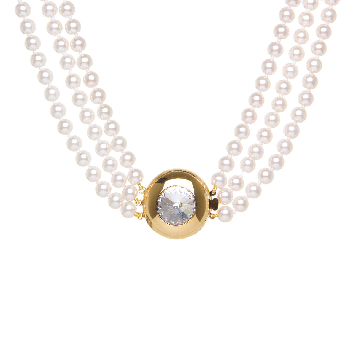 Collana a tre fili di perle Pearl - Oro - Sodini Bijoux