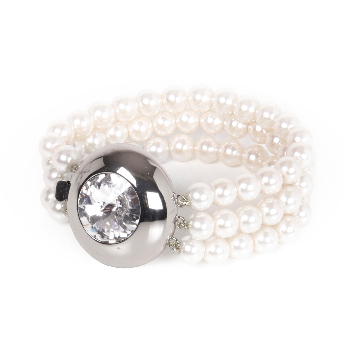 Bracciale a tre fili di perle Pearl - Argento - Sodini Bijoux