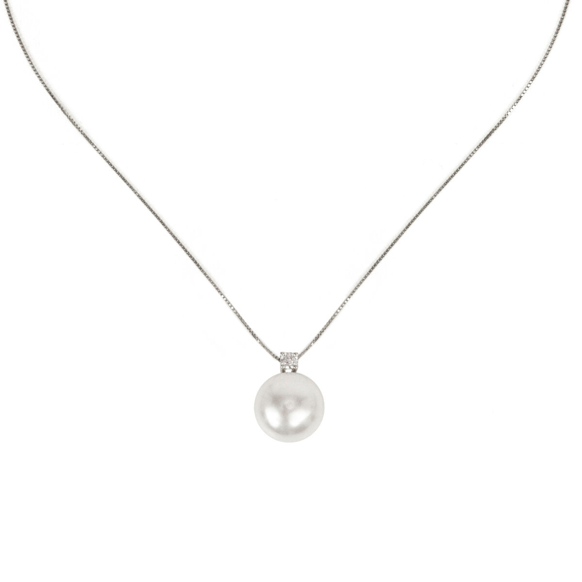 Girocollo perla e zircone Pearl - Bianco - Sodini Bijoux