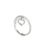 Heart ring Pearl - White - Sodini Bijoux