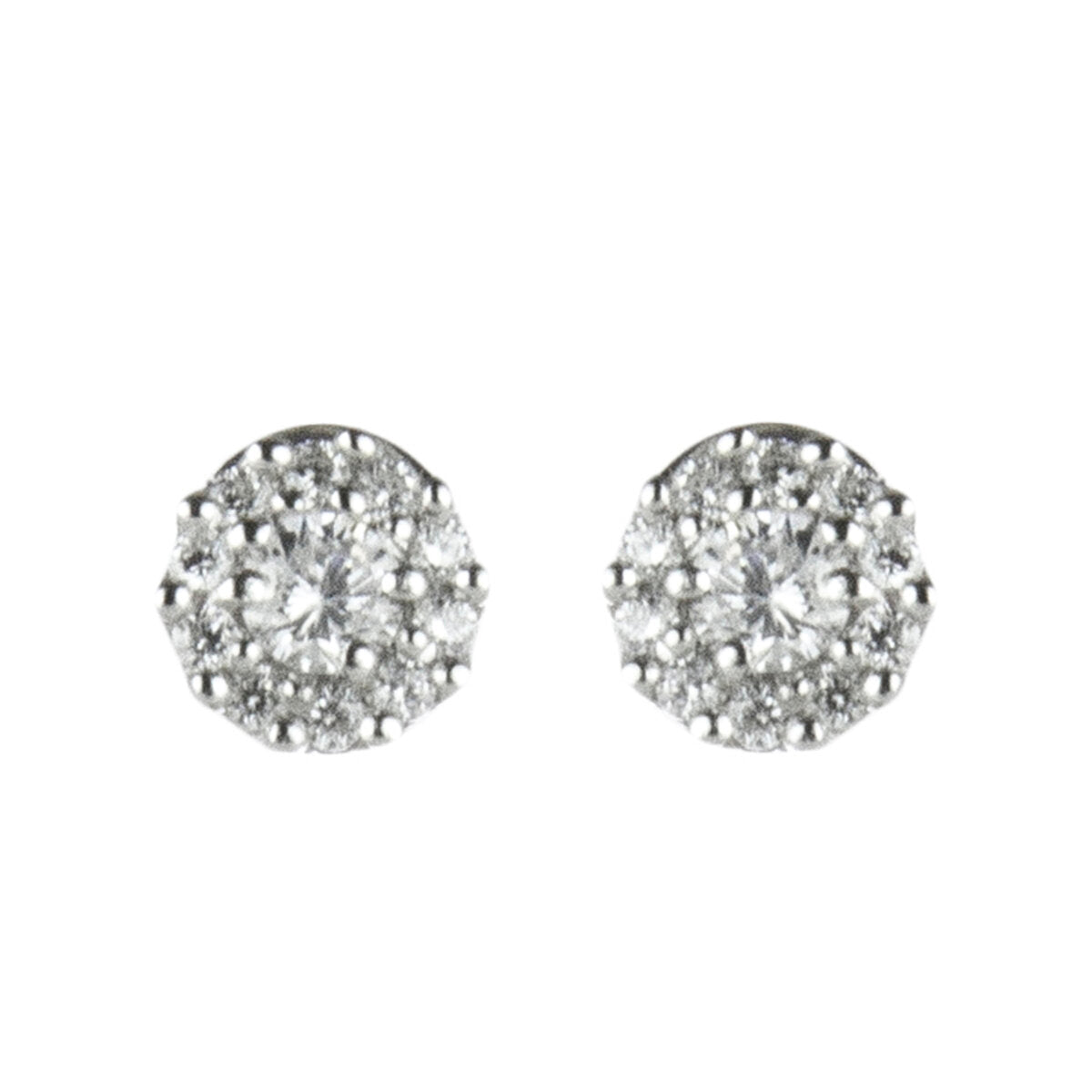 Small cubic zirconia earrings Pearl - White - Sodini Bijoux