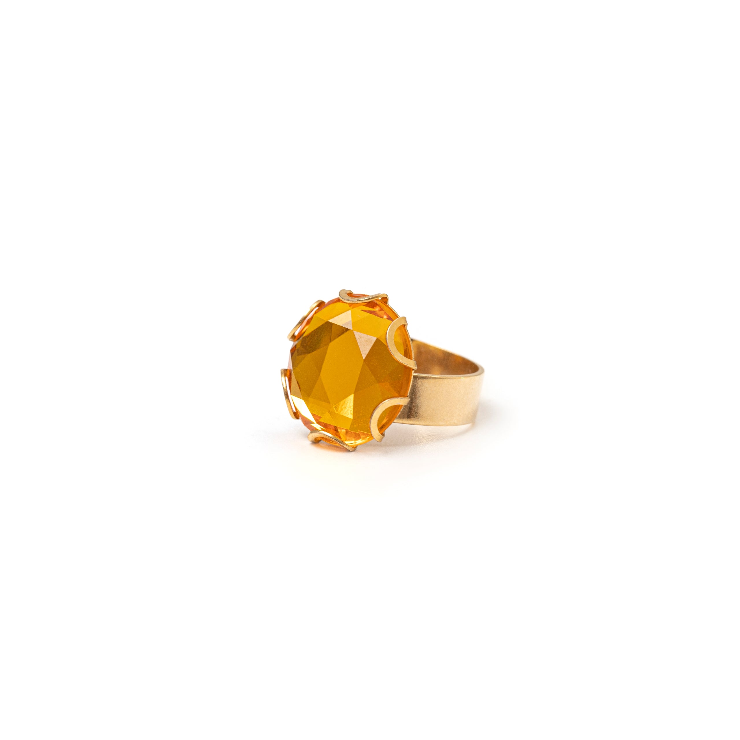 Anello con top a semi-sfera Sunrise - Arancio - Sodini Bijoux