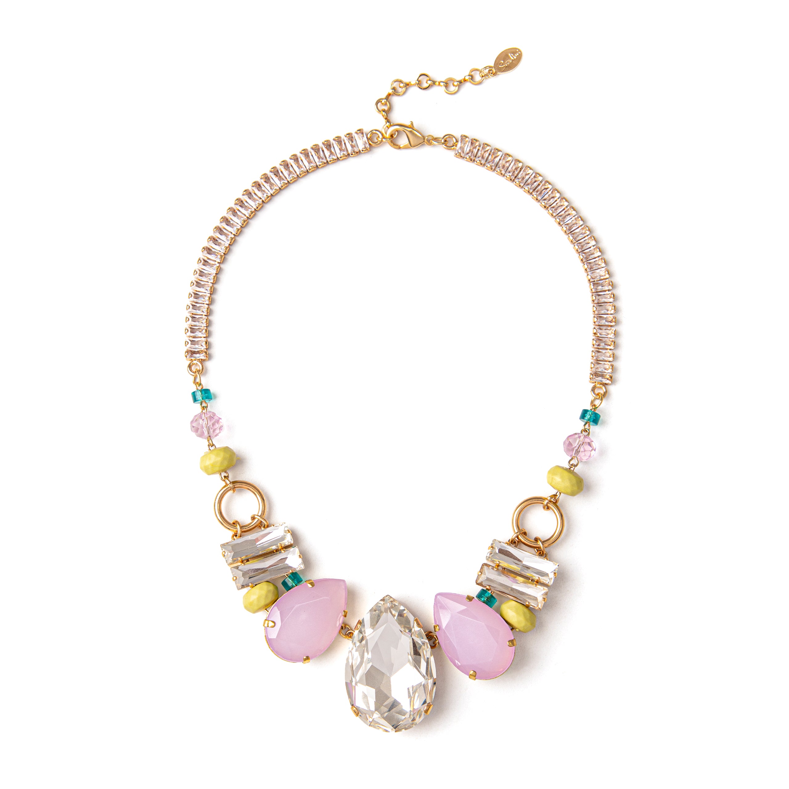 Collana corta filo di cristalli e gocce Reverse - Multicolor - Sodini Bijoux