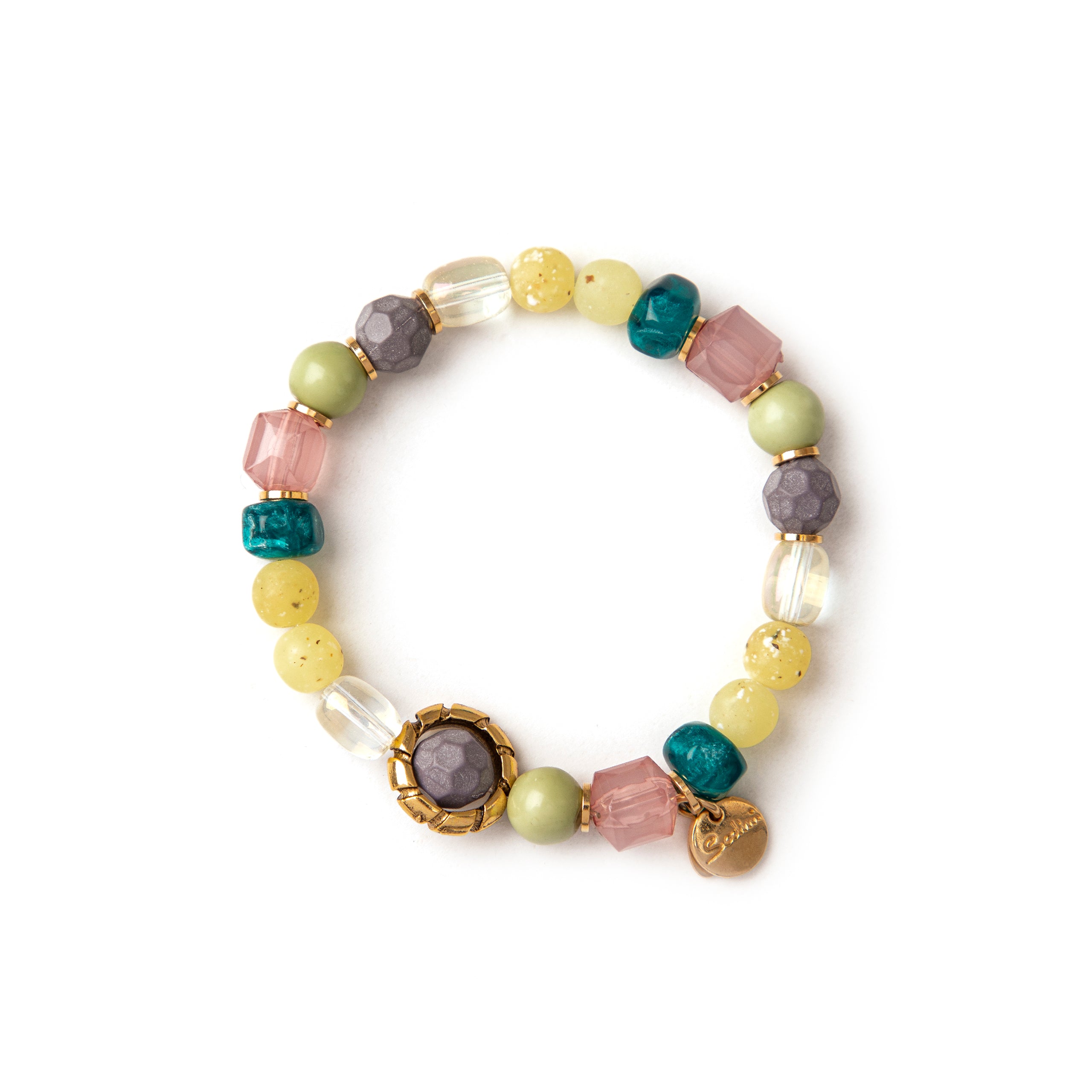 Bracciale elastico perline e charm Reverse - Multicolor - Sodini Bijoux