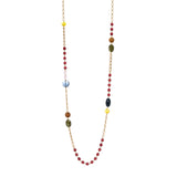 Long necklace with beads and bonbons Hermitage - Multicoloured - Sodini Bijoux