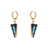 Earrings with geometric crystal Hermitage - Blue - Sodini Bijoux