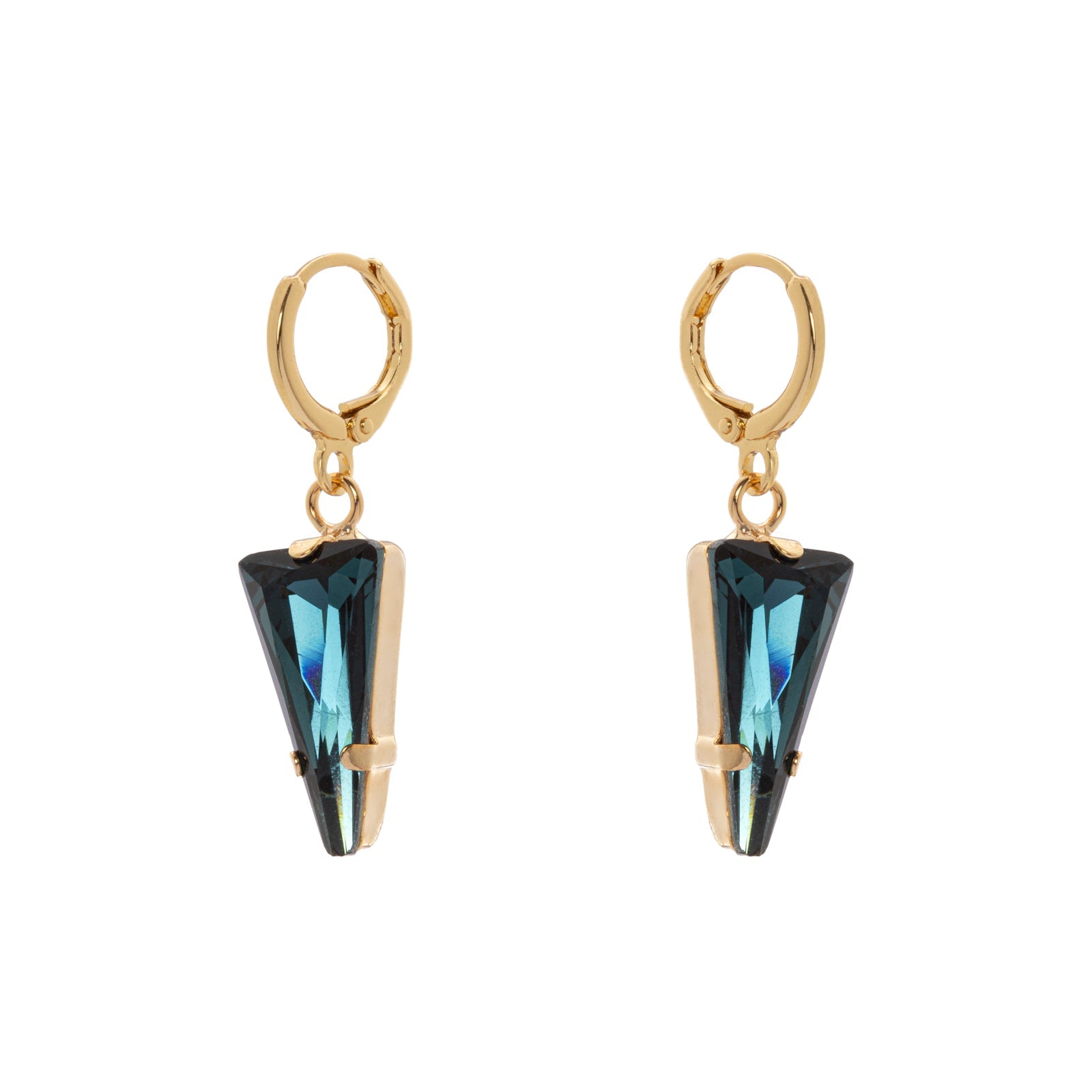 Earrings with geometric crystal Hermitage - Blue - Sodini Bijoux