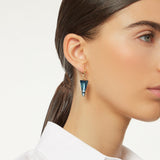 Earrings with geometric crystal Hermitage - Blue - Sodini Bijoux