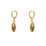 Earrings with navette crystal Hermitage - Yellow - Sodini Bijoux