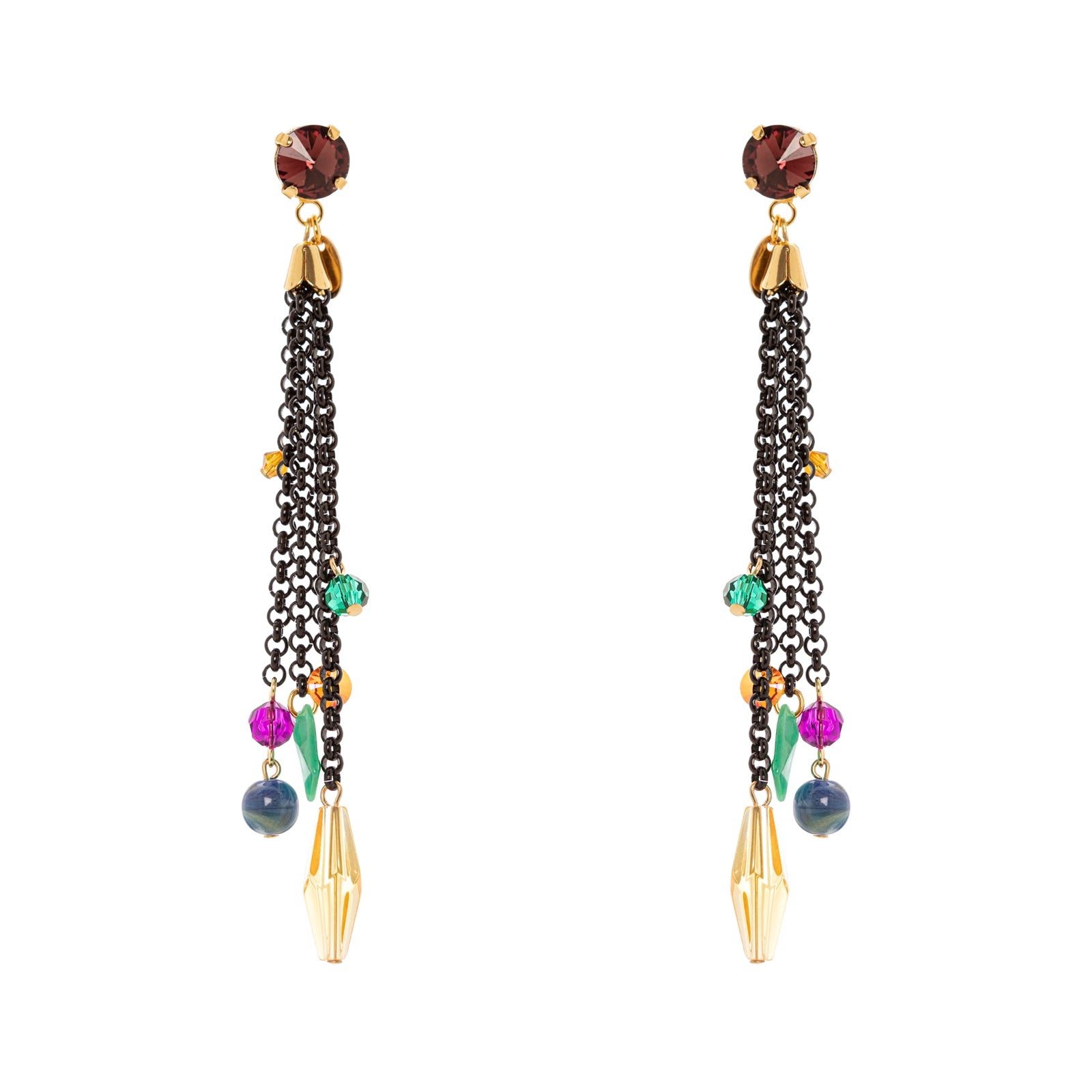 Orecchini lunghi Colleen - Multicolor - Sodini Bijoux