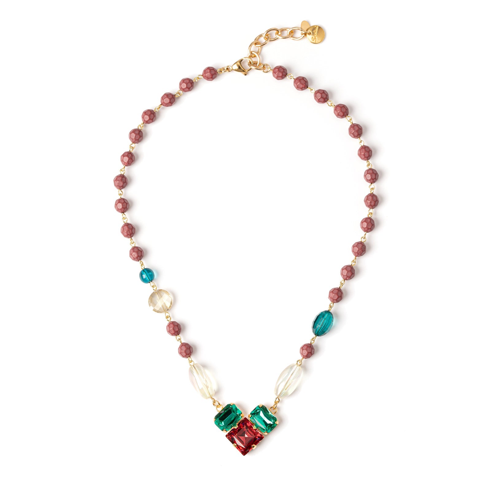 Collana con perline ed elementi geometrici Evelin - Multicolor - Sodini Bijoux