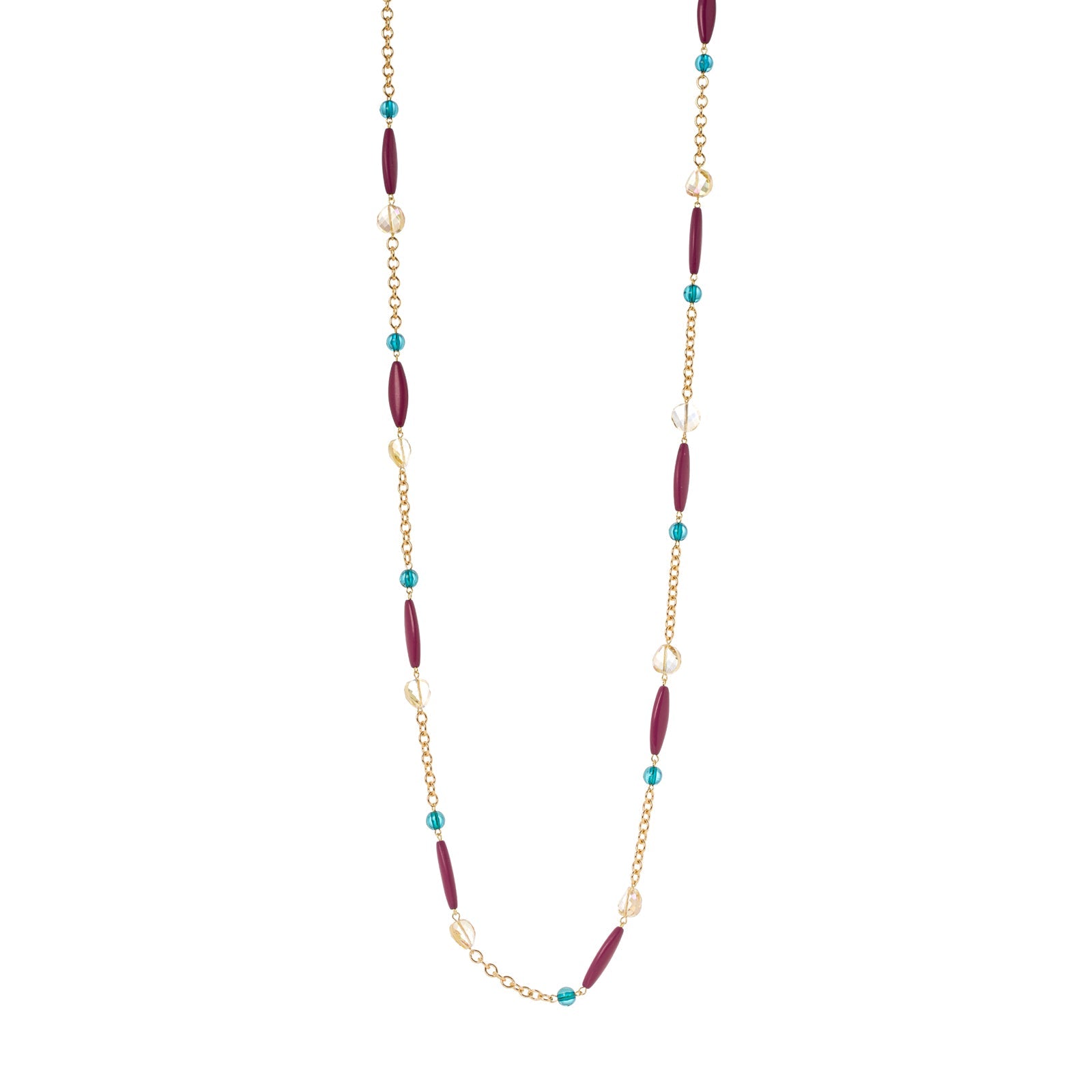 Collana con perline ed elementi affusolati Evelin - Multicolor - Sodini Bijoux