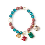 Bracciale elastico con pendenti Evelin - Multicolor - Sodini Bijoux