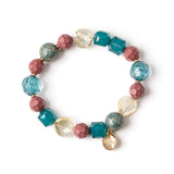 Bracciale elastico perline, boule e cristalli Evelin - Multicolor - Sodini Bijoux