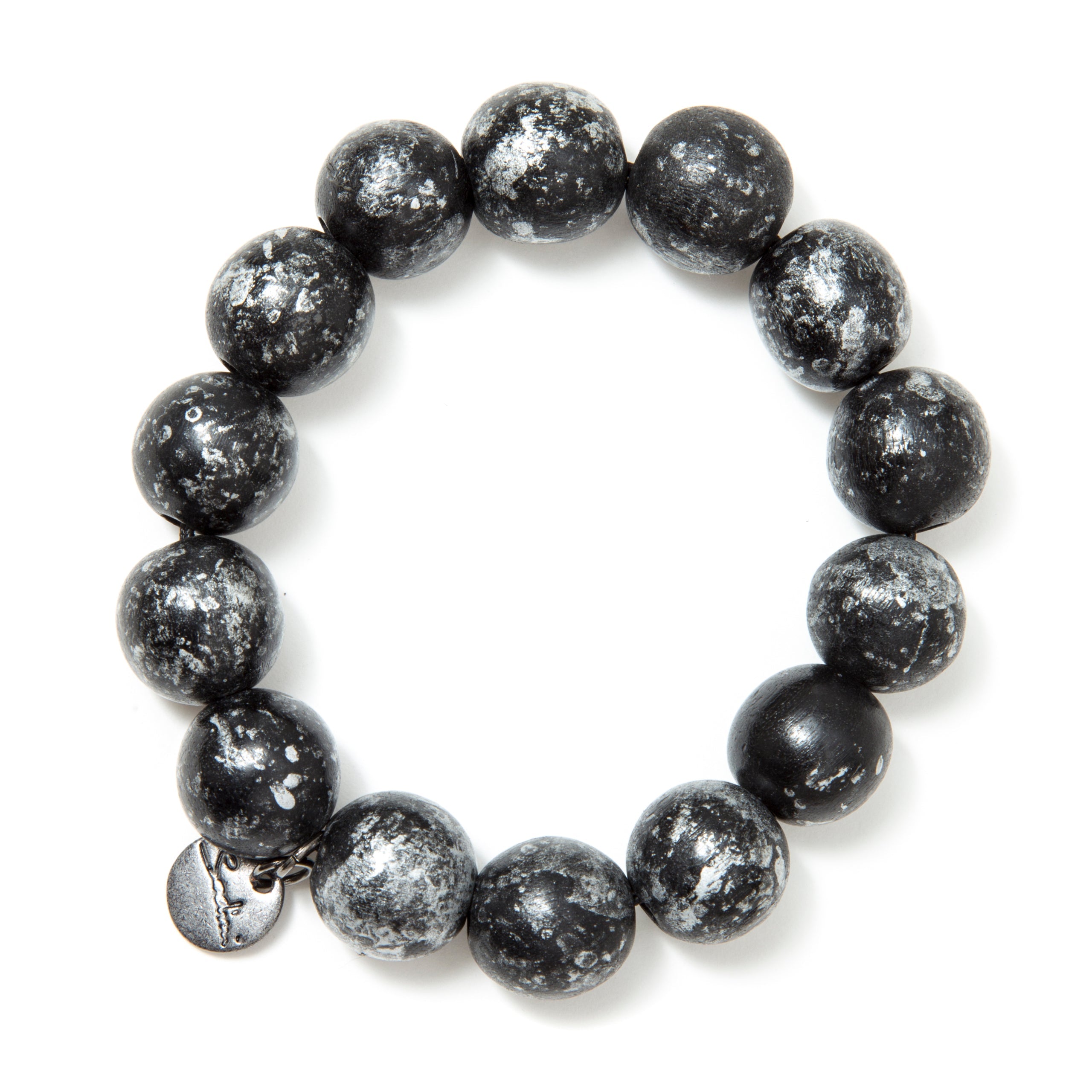 Bracciale elastico con boule Masai - Nero - Sodini Bijoux