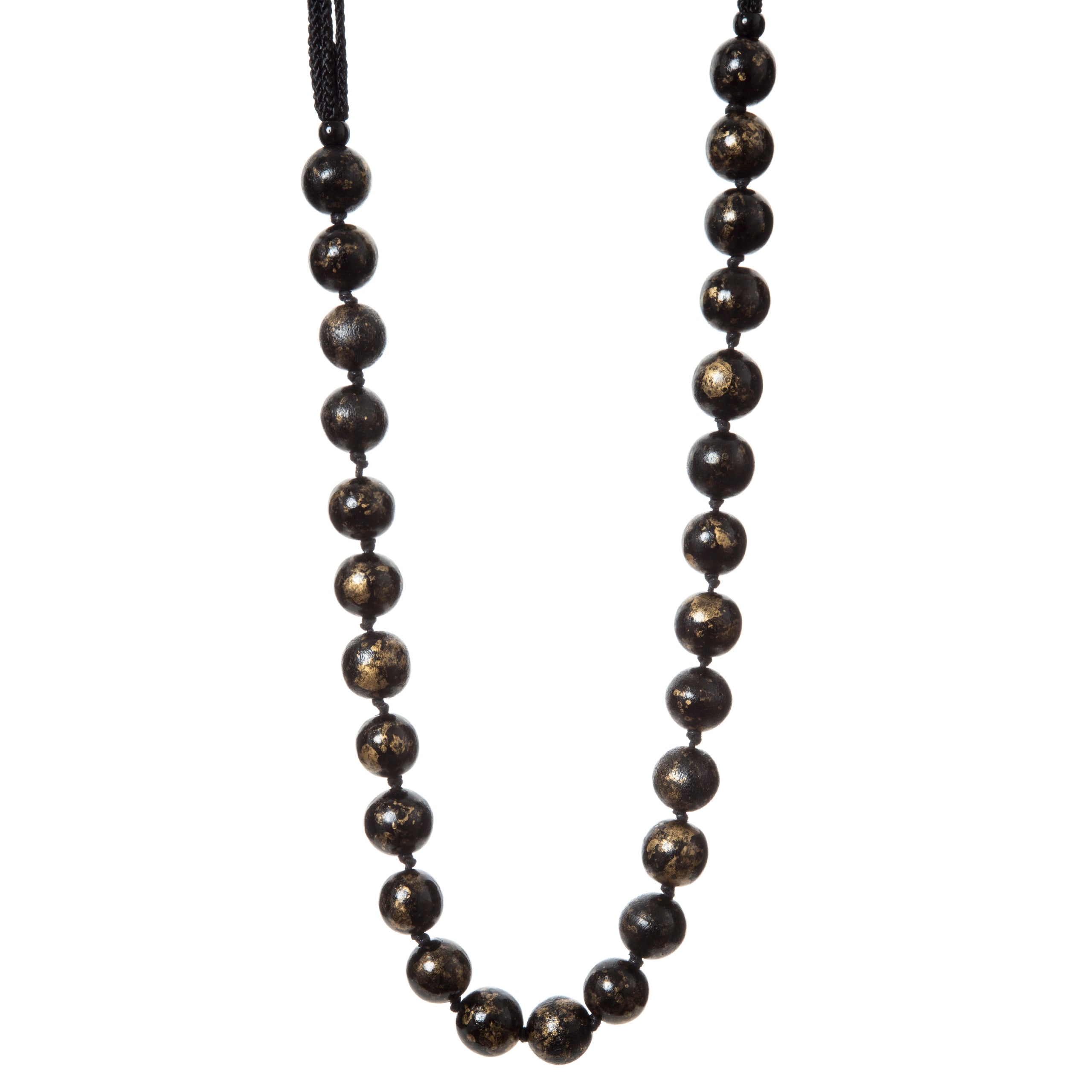 Collana con grandi boule Masai - Nero - Sodini Bijoux