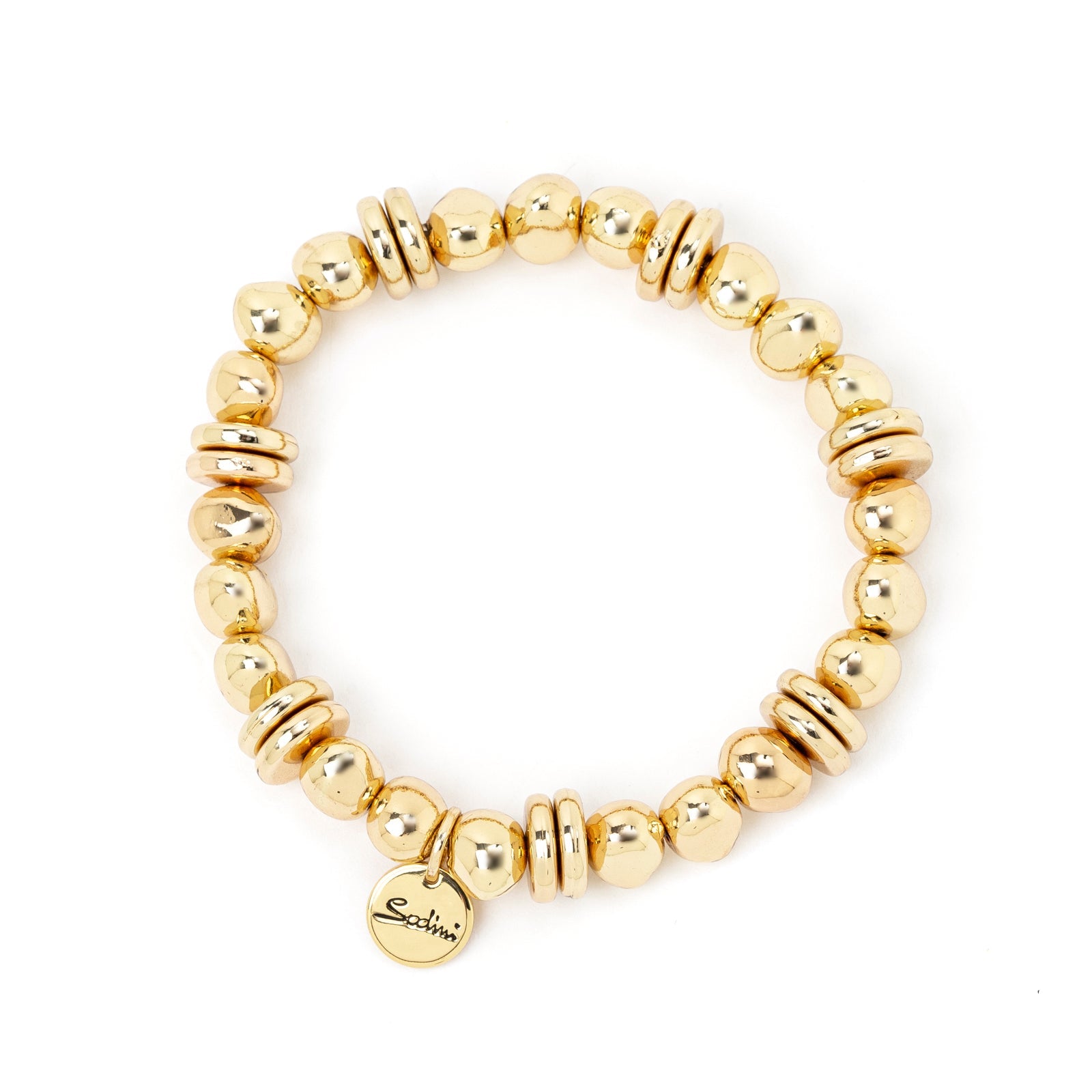 Bracciale elastico boule e dischetti Andromeda - Oro - Sodini Bijoux