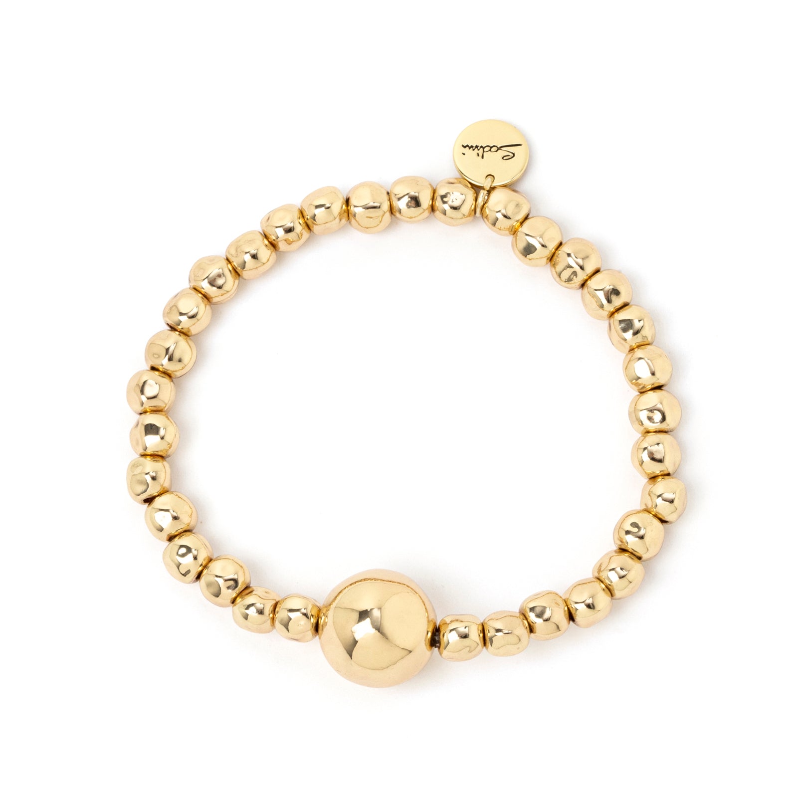 Bracciale elastico con grande boule Andromeda - Oro - Sodini Bijoux