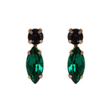 Orecchini a due cristalli Fly - Verde - Sodini Bijoux