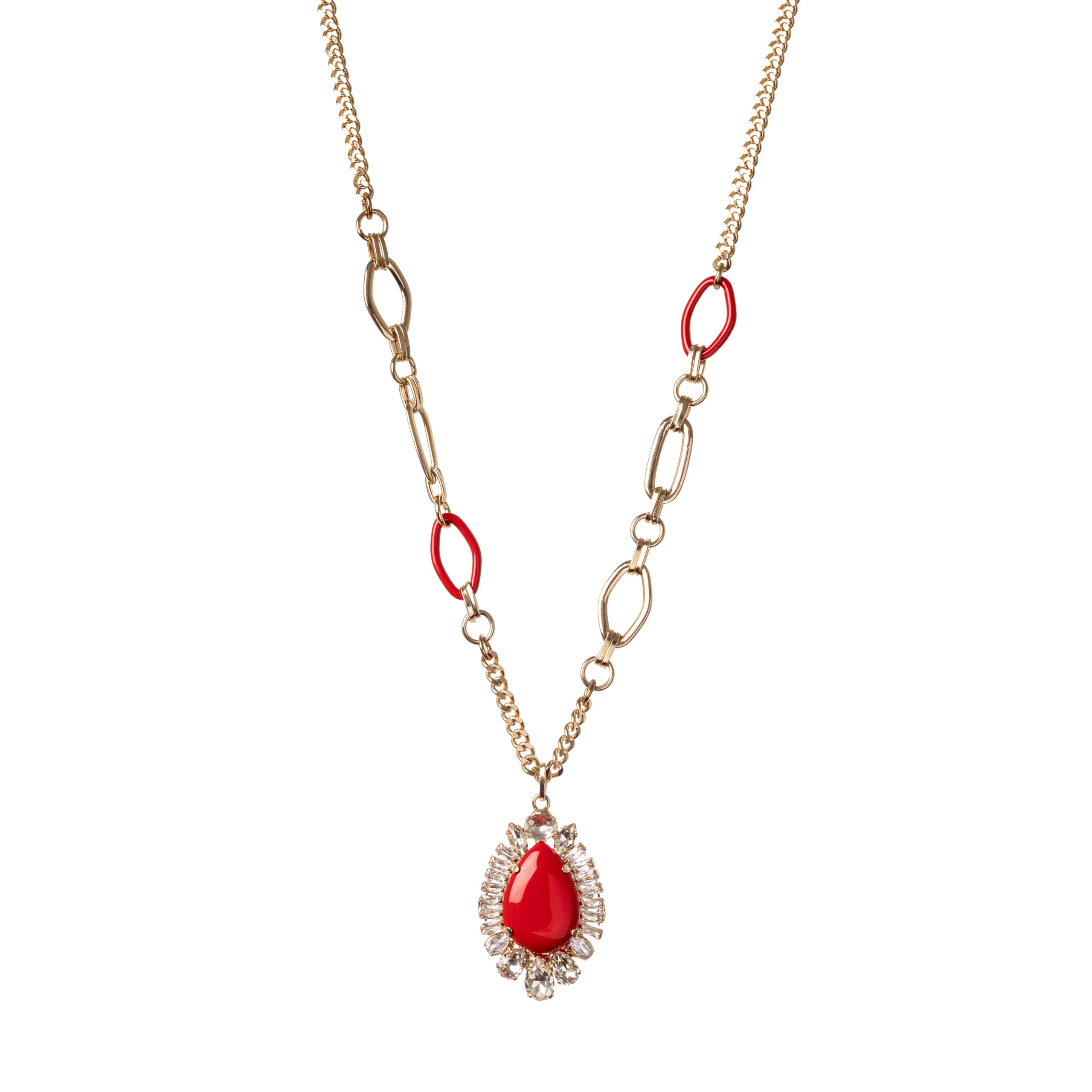 Collana lunga Faville rosso - Rosso - Sodini Bijoux