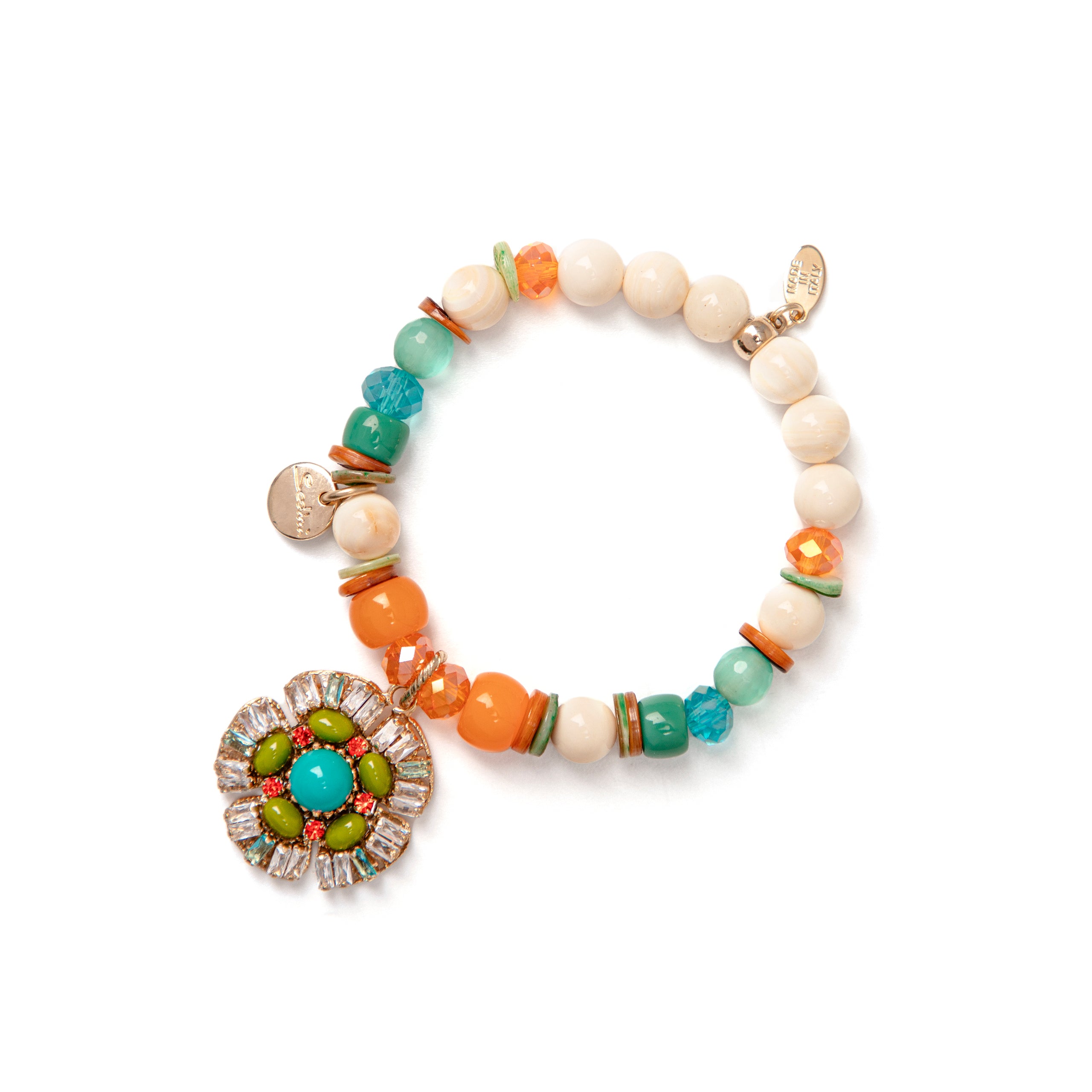 Bracciale elastico con pendente Galen - Multicolor - Sodini Bijoux