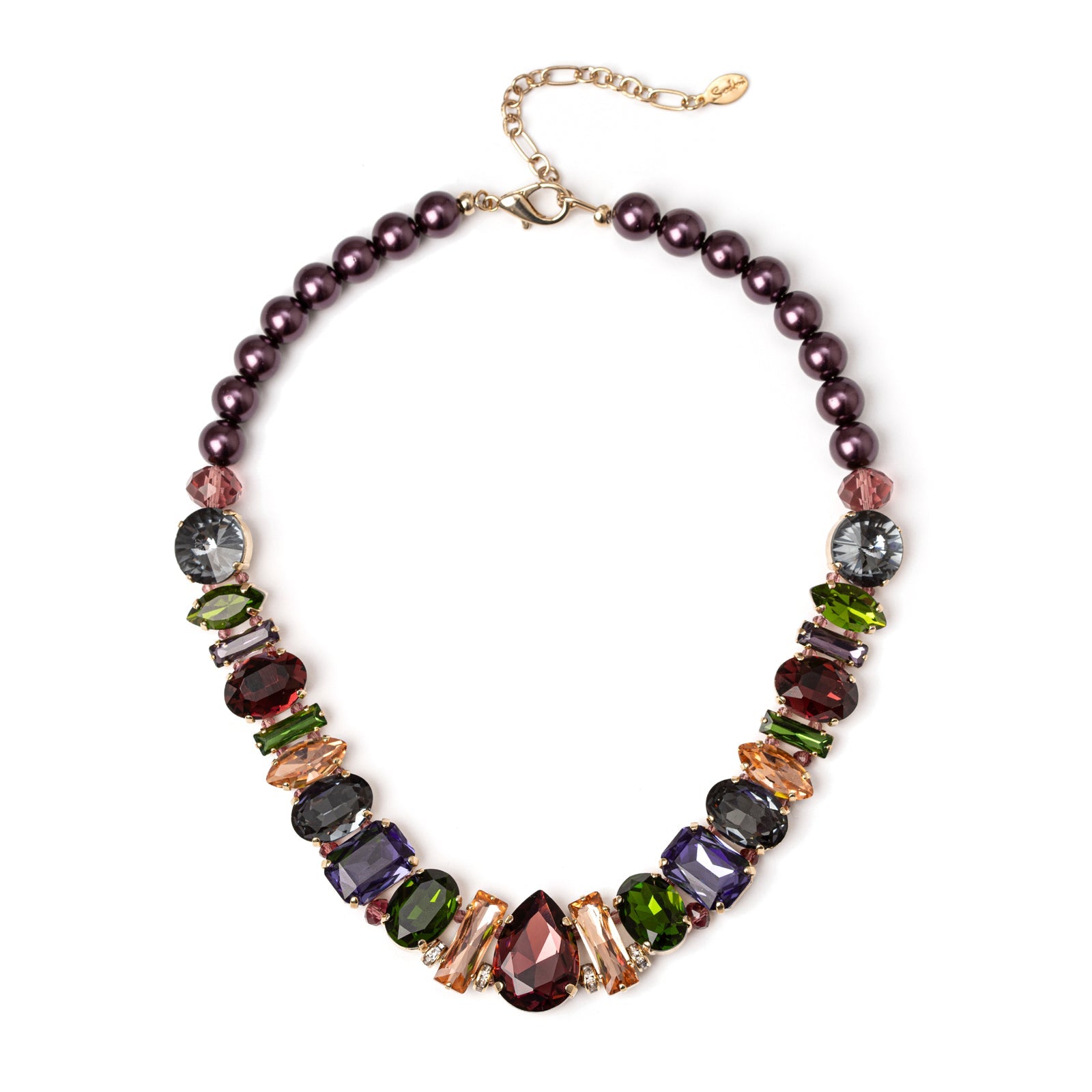 Choker with crystals and boules Madame - Multicolor - Sodini Bijoux