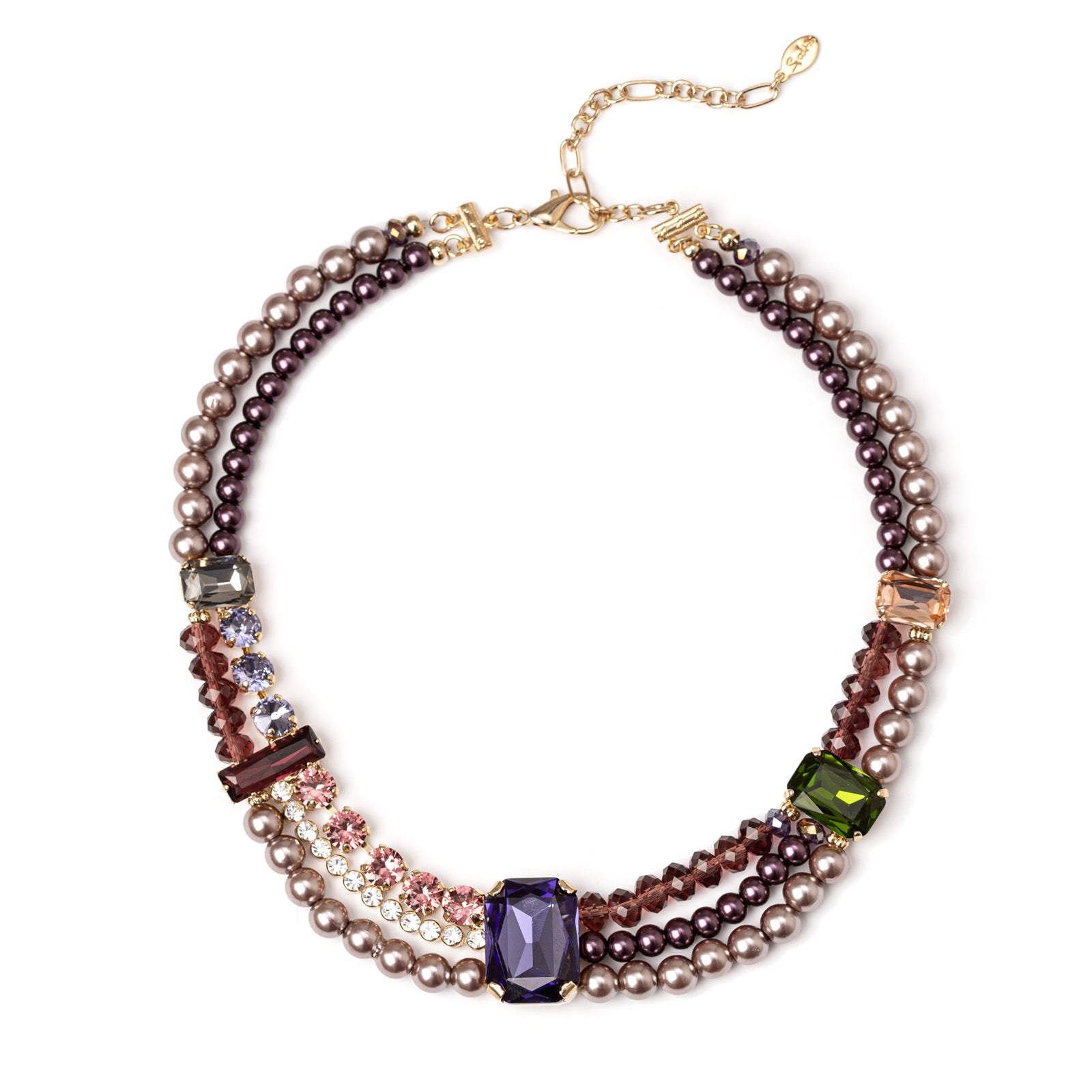 Choker with two threads Madame - Multicolor - Sodini Bijoux