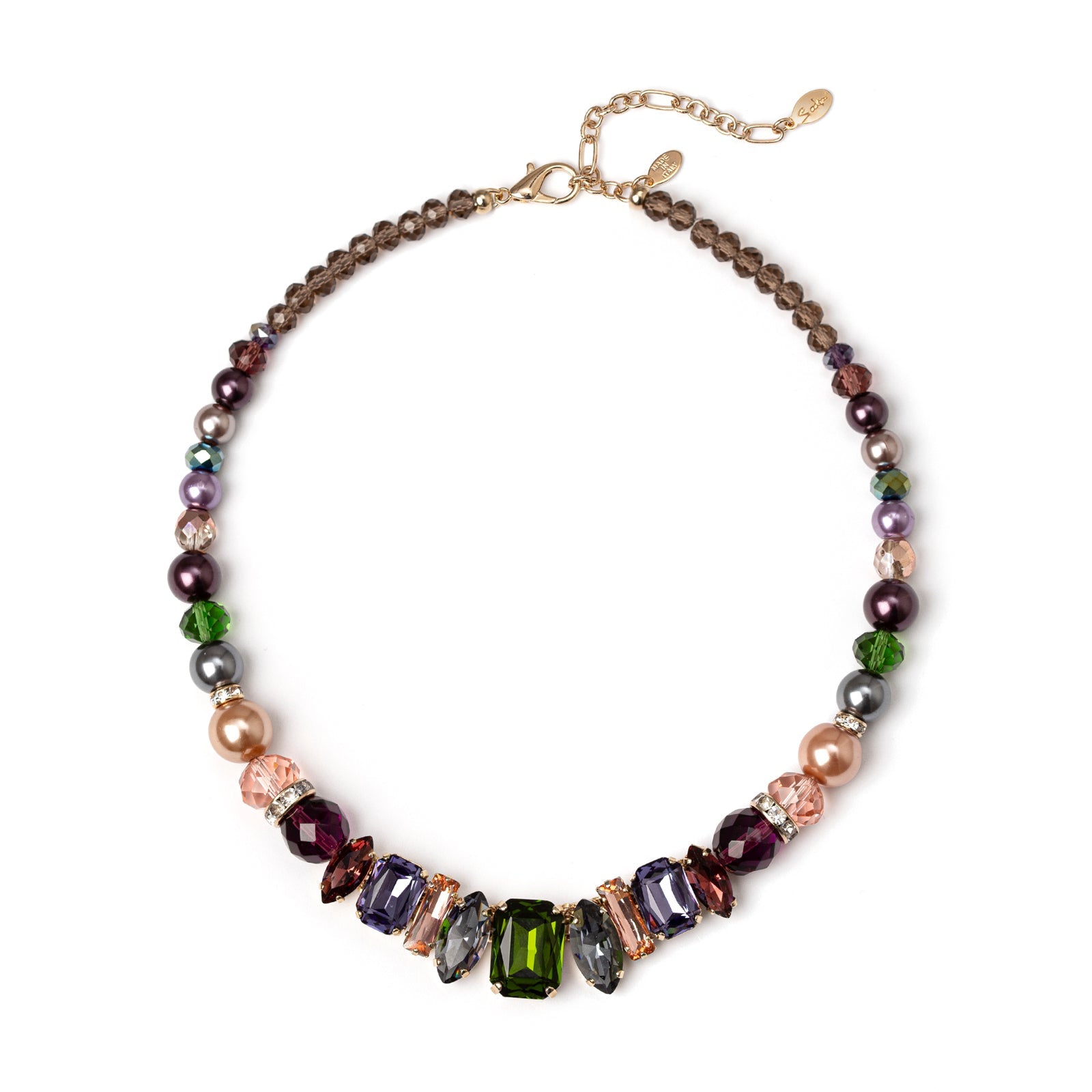 Girocollo perline, boule e cristalli Madame - Multicolor - Sodini Bijoux