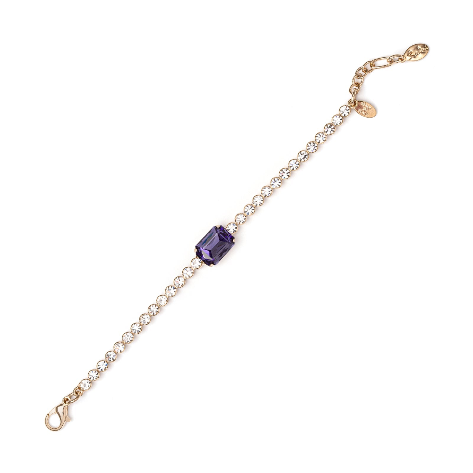 Bracelet with rhinestones Madame - Purple - Sodini Bijoux