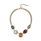 Collana groumette con cinque cristalli La Rève - Multicolor - Sodini Bijoux