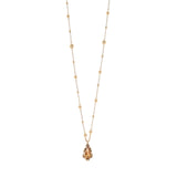 Long necklace with drop-shaped pendant La reve - Yellow - Sodini Bijoux