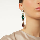 Three crystals earrings La reve - Multicoloured - Sodini Bijoux