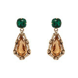 Earrings with drop shaped pendant La reve - Yellow - Sodini Bijoux