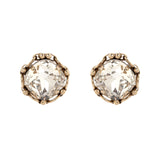 Stud earrings with crystal La reve - White - Sodini Bijoux