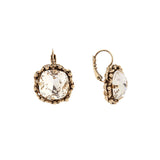 French clip earrings with clear crystal La reve - White - Sodini Bijoux