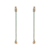 Long earrings La reve - Green - Sodini Bijoux