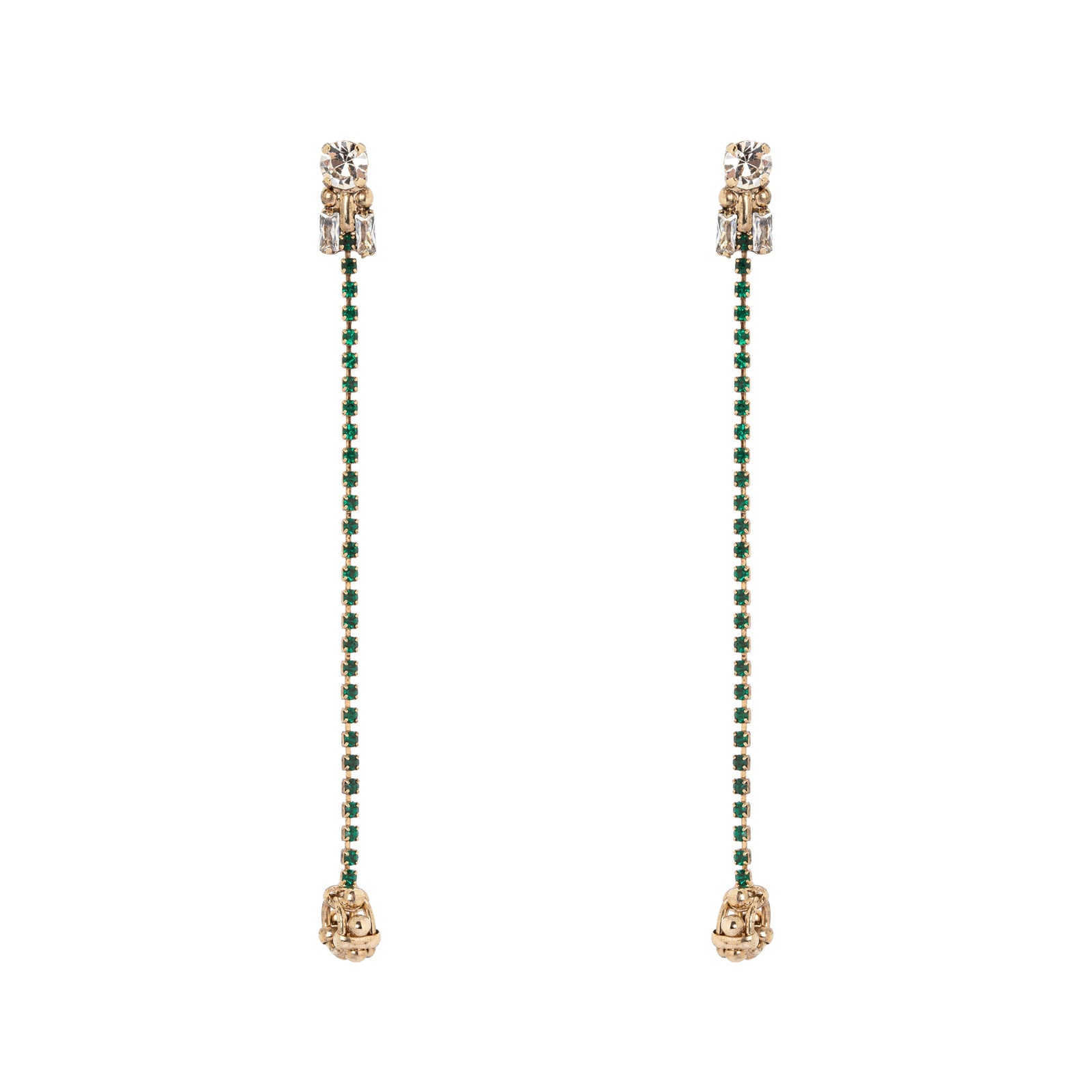 Long earrings La reve - Green - Sodini Bijoux