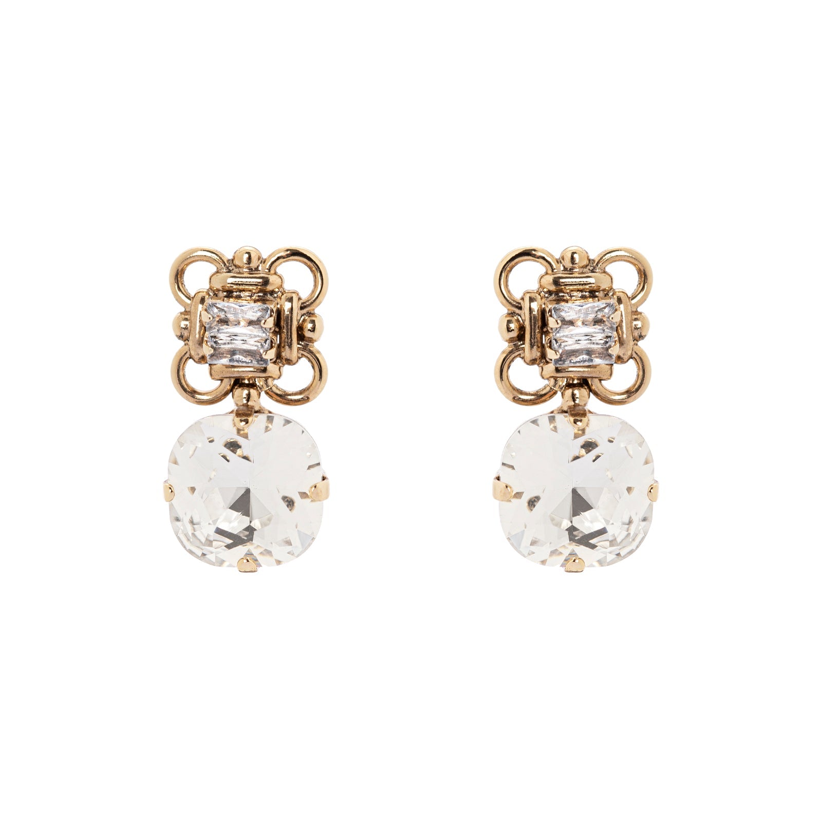 Earrings with frame of rings La reve - White - Sodini Bijoux