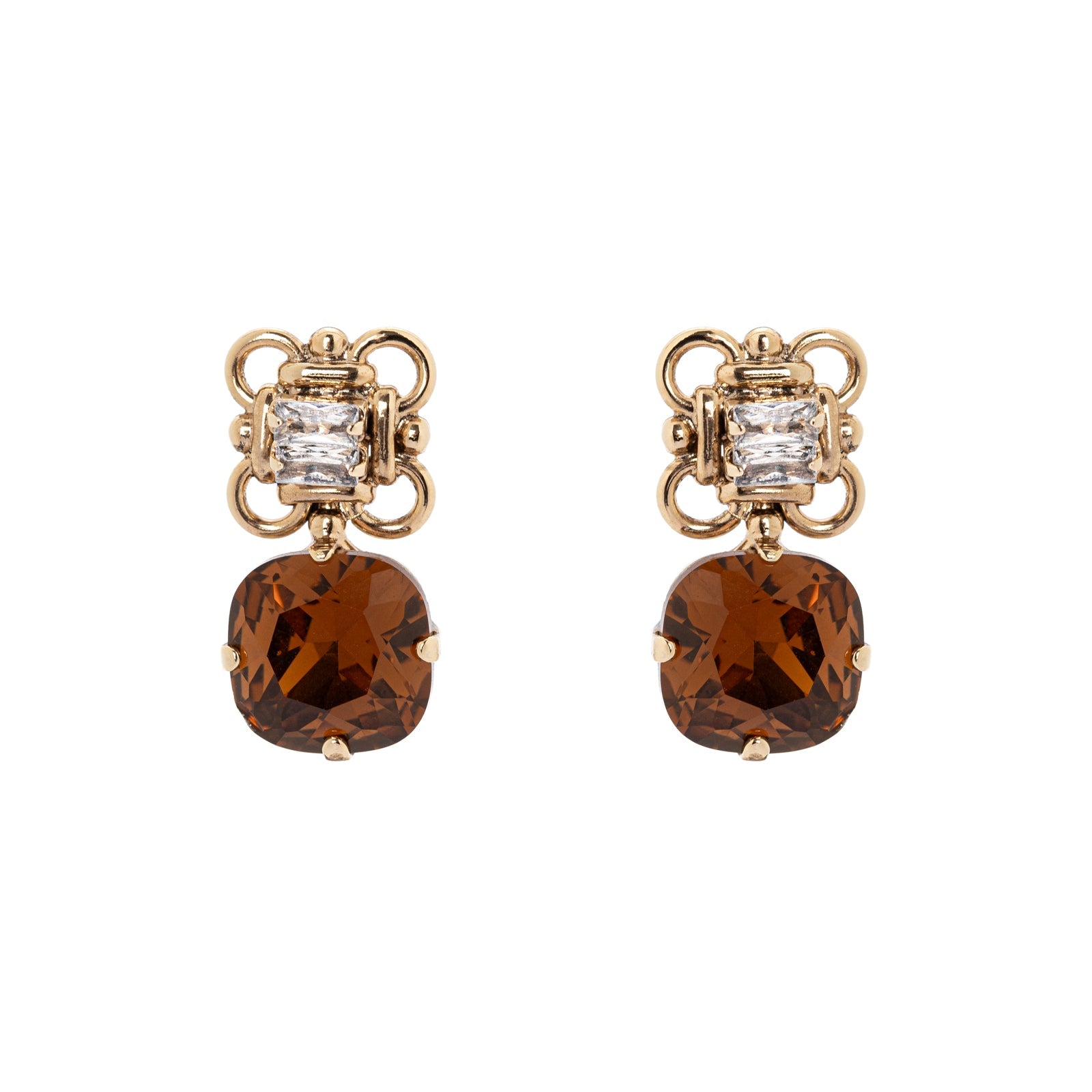 Earrings with frame of rings La reve - Yellow - Sodini Bijoux