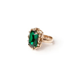 Anello con cristallo esagonale La Rève - Verde - Sodini Bijoux