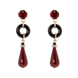 Orecchini con anellino e goccia Capua - Rosso - Sodini Bijoux