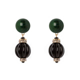 Orecchini con boule a spicchi Capua - Verde - Sodini Bijoux