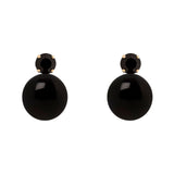 Orecchini cristallo e boule Capua - Nero - Sodini Bijoux