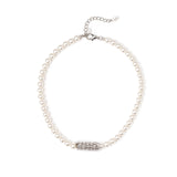 Girocollo perle e charm Diana - Bianco - Sodini Bijoux