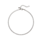 Baguette cubic zirconia necklace Diana - White - Sodini Bijoux