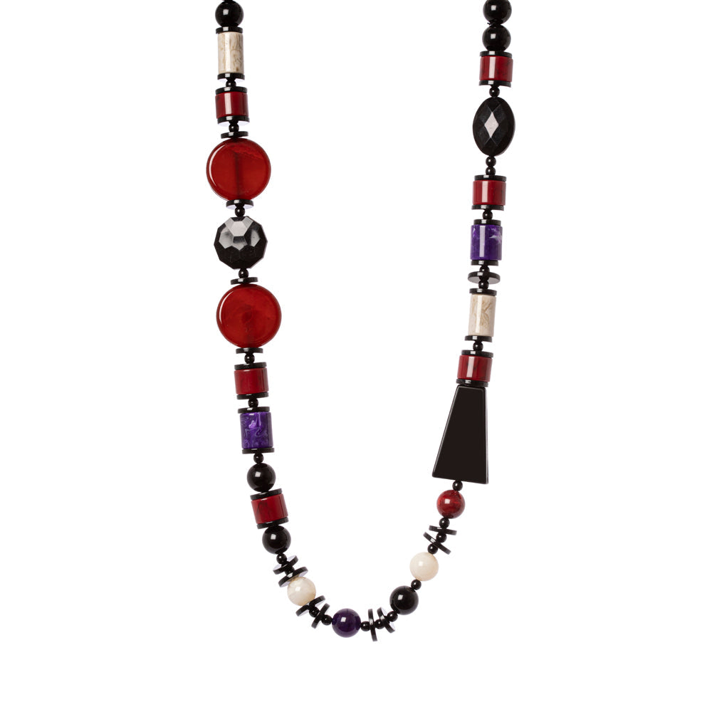 Collana boule, cilindretti e dischetti Zen - Multicolor - Sodini Bijoux