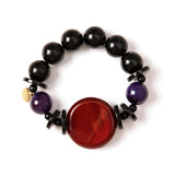 Bracciale elastico con dischetto Zen - Rosso - Sodini Bijoux