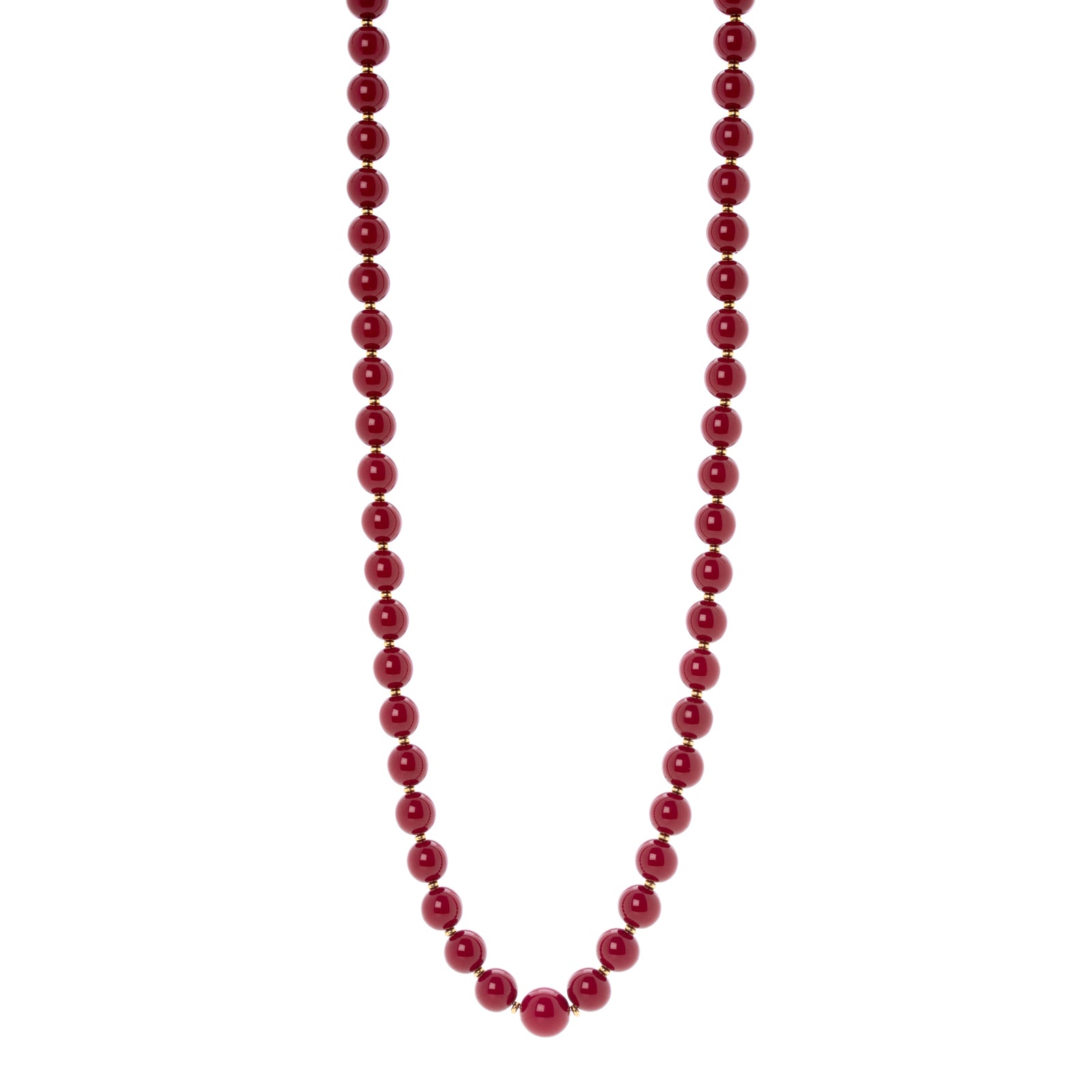 Necklace with boules Tribeca - Rosso - Sodini Bijoux